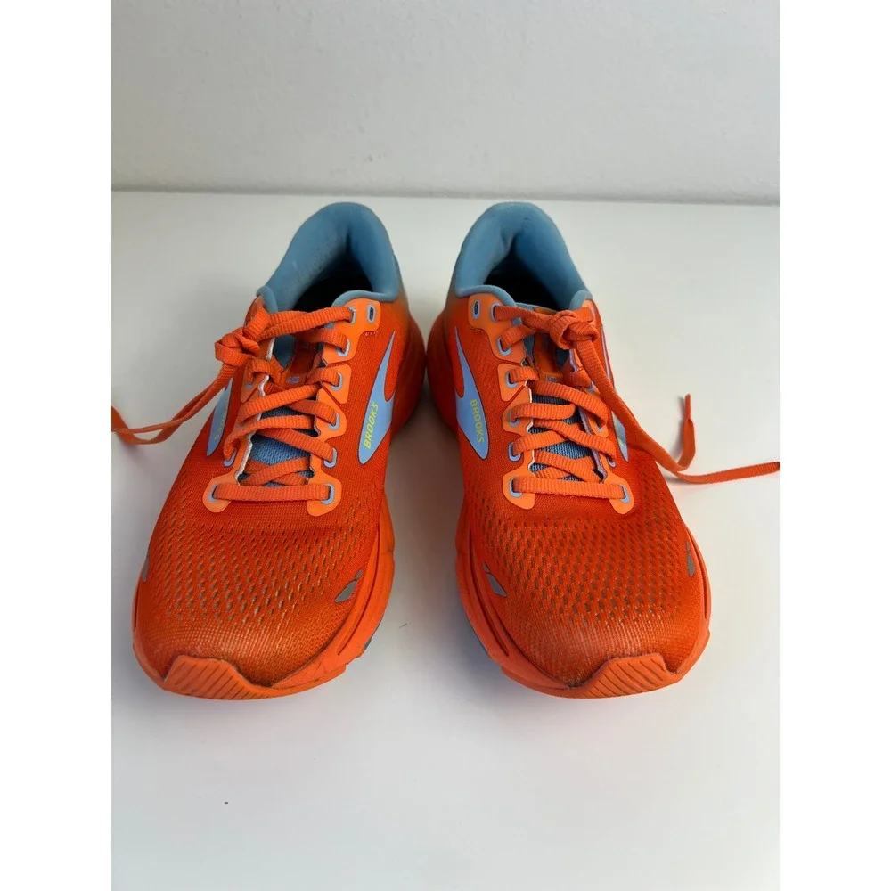 Brooks Ghost 15 Men's US 7 Orange Blue Road Running Walking Shoes Sneakers